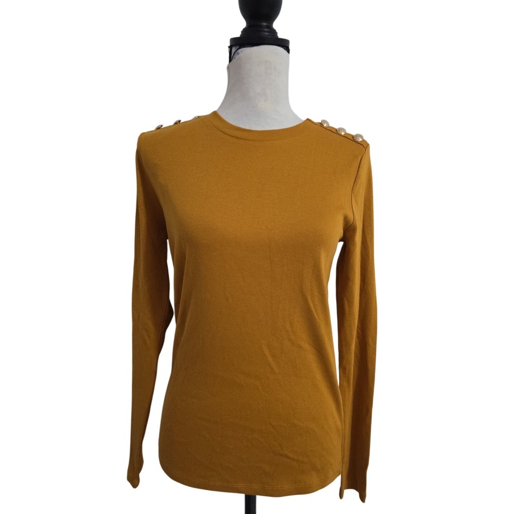 Rafaella Buckthorn Brown Long Sleeve Top Womens Size XS - NWT